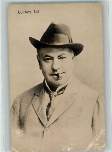 Portrait von Ede Ujhazy mit Zigarre NPG Theaterschauspieler Gebrauchsspuren