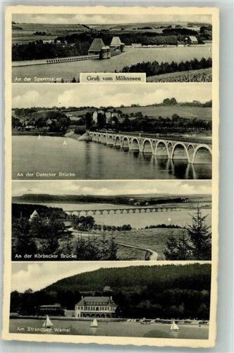 Möhnesee Sperrmauer Delecker Brücke Körbecker Brücke Strandbad Wamel