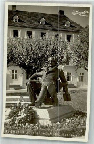 Marianske Lazne 1932 Denkmal Goethe