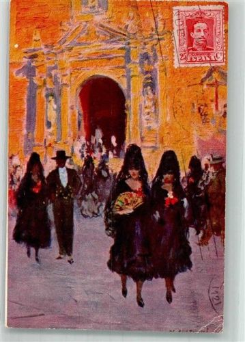 Cadiz Semana Santa sign. Bertuchi, M. Marke bildseitig Ort handschriftlich