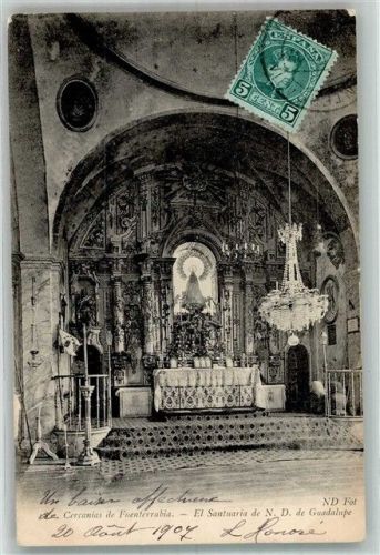 Fuenterrabia 1907 Kirche Marke bildseitig