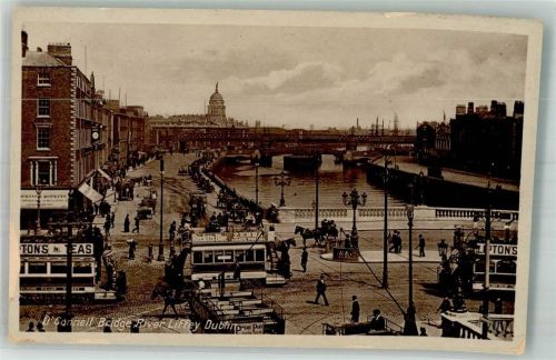Dublin 1912 O´Cannel Bridge Straßenbahn