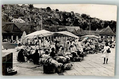 Antananarivo 1950 Marktszene Tananrive Blumenmarkt