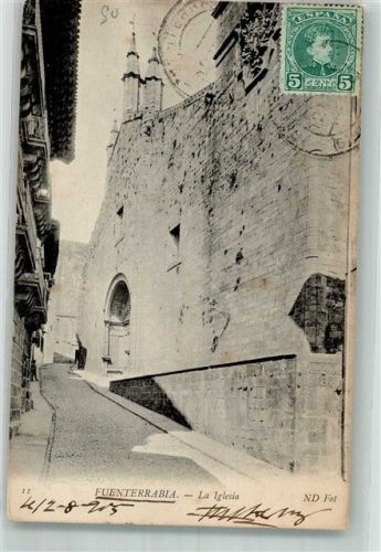 Fuenterrabia 1905 Kirche Marke bildseitig