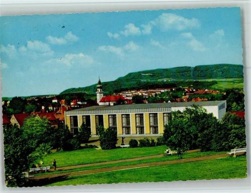Aalen Stadthalle mit Blick zum Braunenberg