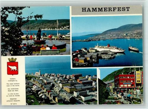 Hammerfest Hafen Kreuzfahrtschiff Salen Wappen