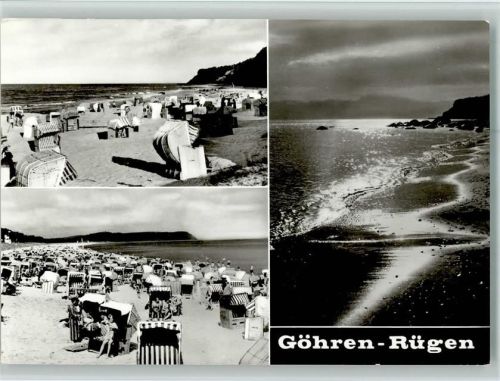 Göhren Strand Strandkörbe 3-Bildaufnahme Foto Lungwitz AKU2