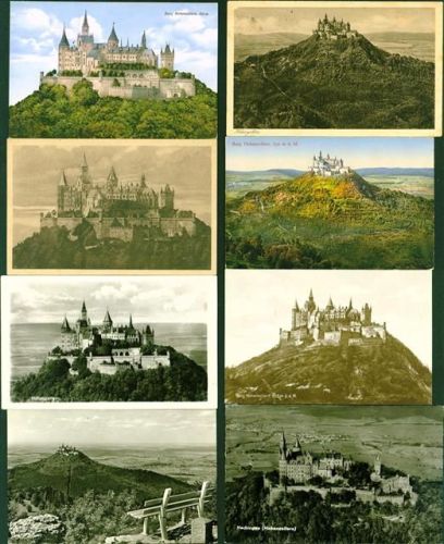 Burg Hohenzollern Lot mit 19 AK, 1900-1972; überwiegend gute Erhaltung, größtenteils gelaufen