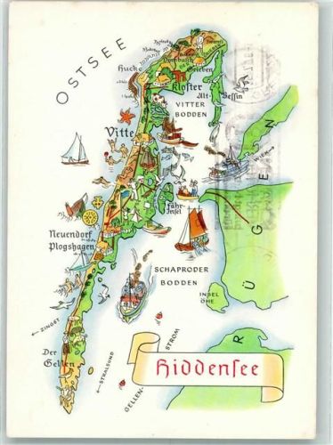 Vitte Landkarte Hiddensee