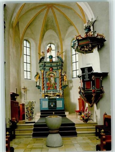 Diespeck Kirche St. Johannes Taufstein Chor