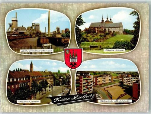 47475 W4132 Lintfort - Zeche Friedrich-Heinrich Kloster Kamp Moerser Straße Kruppsche Hochhäuser