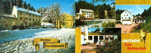 95356 W8651 Grafengehaig KEINE AK Gasthof "Zum Rehbachtal", 2-fach Klappkarte, mit Kurzinfos