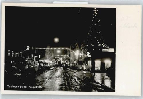 Geislingen Hauptstrasse bei Nacht , Foto