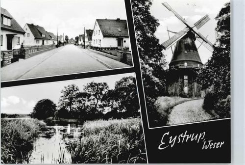 Eystrup Mühle Fluss Straße Haus Zaun