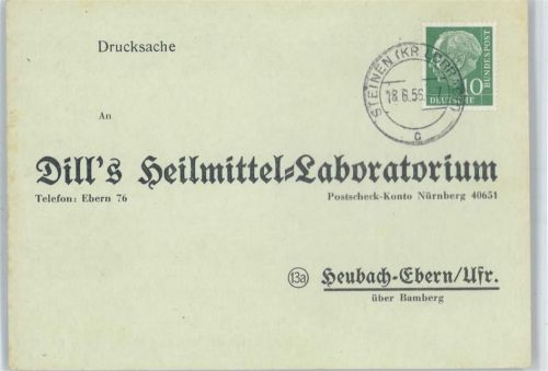 96106 W8603 Heubach , Unterfr - Dill's Heilmittel Reklame