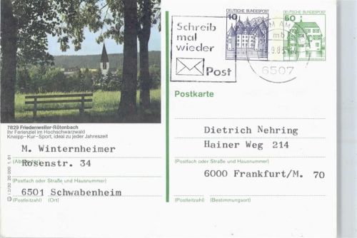 Rötenbach Ganzsache 2/30-1.81