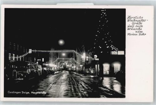 Geislingen Hauptstraße Weihnachten Auto Baum