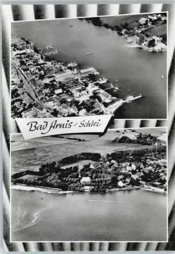 Arnis Fliegeraufnahme Fluss Schiff