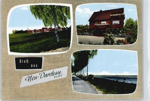 Neu Darchau Wiese Baum Haus Fluss Straße