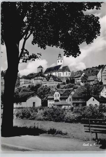 Horb Bank Haus Baum Wiese