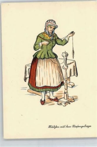 Trachten, Mädchen aus dem Riesengebirge