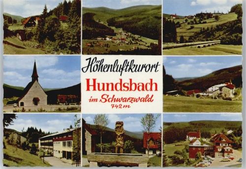 Hundsbach Kirche Brunnen Panorama