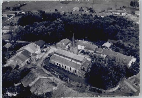 Saint-Ouen-les-Parey Luftaufnahme, Kirche