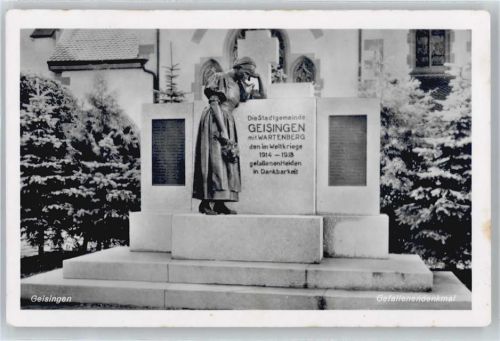 78187 W7716 Geisingen , Baden - Wartenberg, Denkmal, Kriegerdenkmal