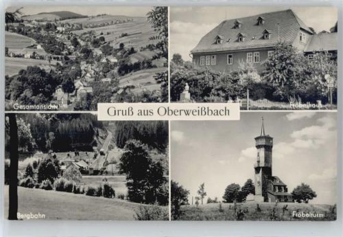 Oberweißbach Gesamtansicht, Bergbahn, Fröbelhaus, Fröbelturm AKU1