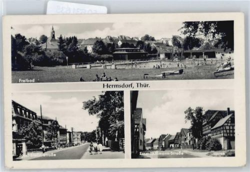 Hermsdorf Schwimmbad, Ernst-Thälmann-Straße, Josef-Stalin-Straße