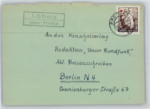 Freital Landpoststempel Lübau