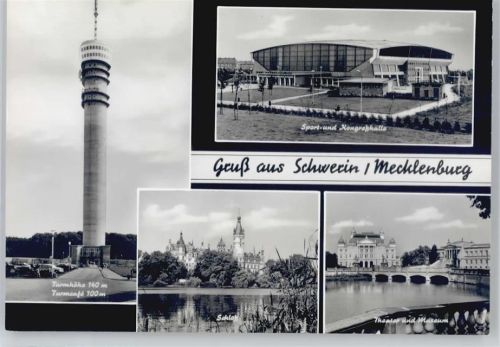 Schwerin Turm, Sport- und Kongresshalle, Schloss, Theater