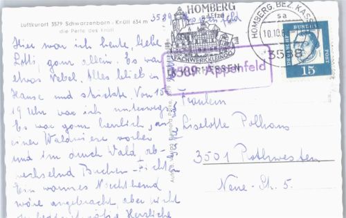 Appenfeld Landpoststempel Homberg