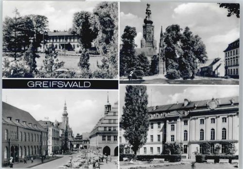 Greifswald Bahnhof, Dom, Platz der Freundschaft, Universität