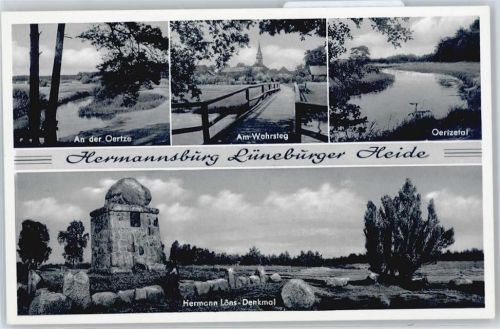 Hermannsburg Hermann-Löns-Denkmal, Oertzetal, Brücke Wehrsteg