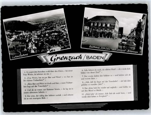 Grenzach Gasthaus zum Ziel , Spruch