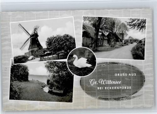 Groß Wittensee Windmühle ,Dorfpartie