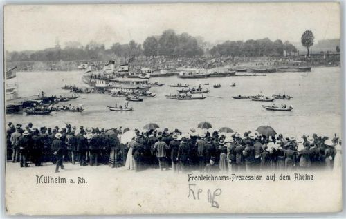 50667 W5000 Köln Mülheim 901 - Fronleichnam-Prozession auf dem Rhein