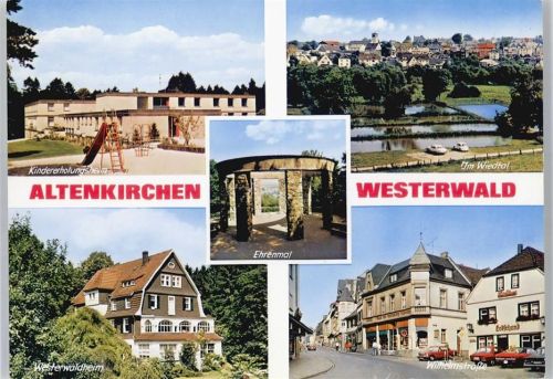 57610 W5230 Altenkirchen (Westerwald) - Kindererholungsheim, Gesamtansicht, Westerwaldheim, Wilhelmsstraße, Ehrenmal