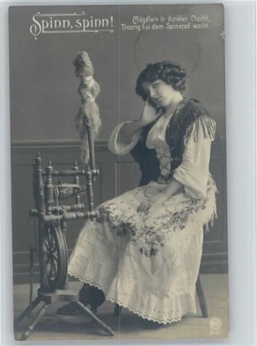 1911 Spinnrad Trachten Foto AK Nr. 640/1 " Spinn, spinn !