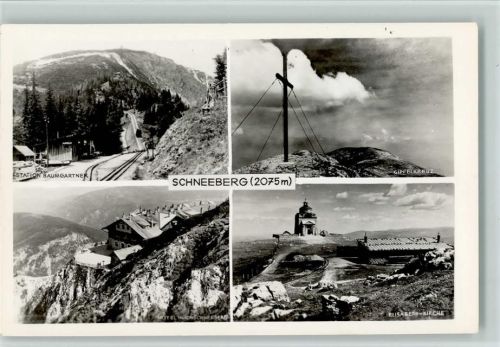 Schneeberg Station Baumgartner Gipfelkreuz Hotel Hochschneeberg Elisabeth-Kirche