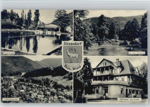 Sitzendorf Badeanstalt Schwarza HO-Hotel zur Linde