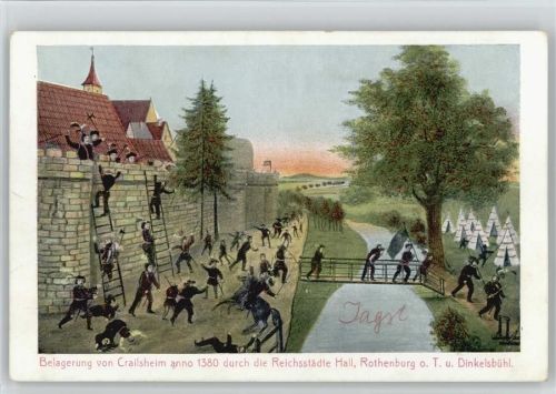 Crailsheim Belagerung durch die Reichsstaädte Hall Rothenburg o.T. Dinkelsbühl