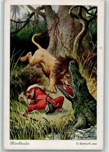 Münchausen Nr. 12 Krokodil und der Löwe - Märchen