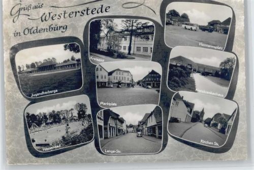 Westerstede Jugendherberge Hössenbad Kreisamt Marktplatz Lange Straße Hermannsplatz Kreiskrankenhaus Kirchen Straße