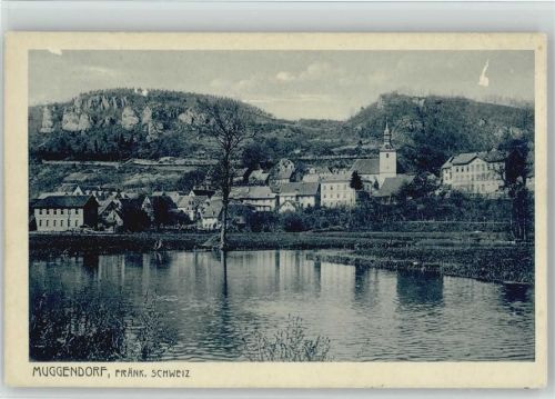 Muggendorf 1929 Kirche Patie am Weiher