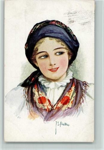 sign Fialka - Trachten 1917 AK