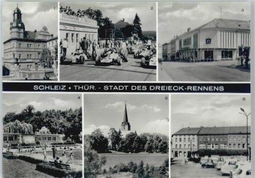 Schleiz Altmarkt Rennwagen Magnet-Kaufhaus Freibad Bergkirche Neumarkt
