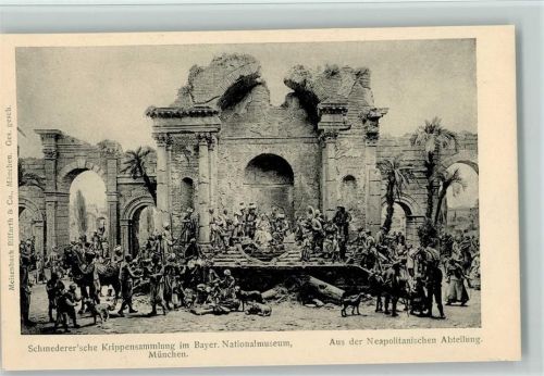 Schmedersche Krippensammlung im Bayr. Museum 1906 AK Neapolitanische Abteilung