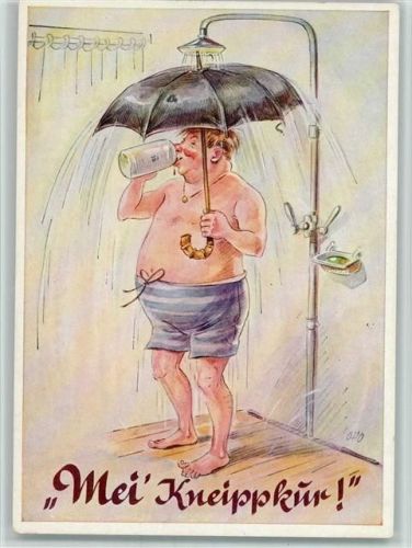 Lengauer Nr. 3112 AK Unter der Dusche Bier trinken
